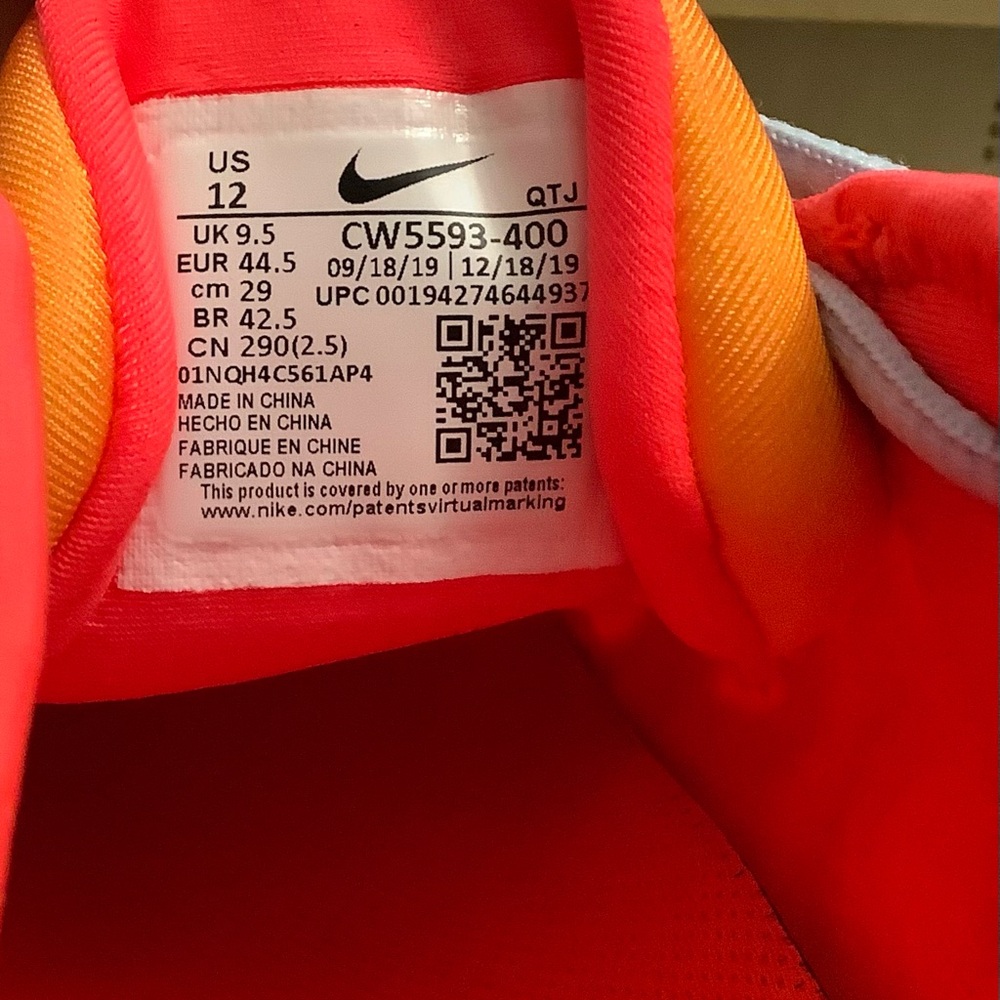 Nike Air VaporMax Plus Sunrise Women’s Size 12 - Picture 8 of 9